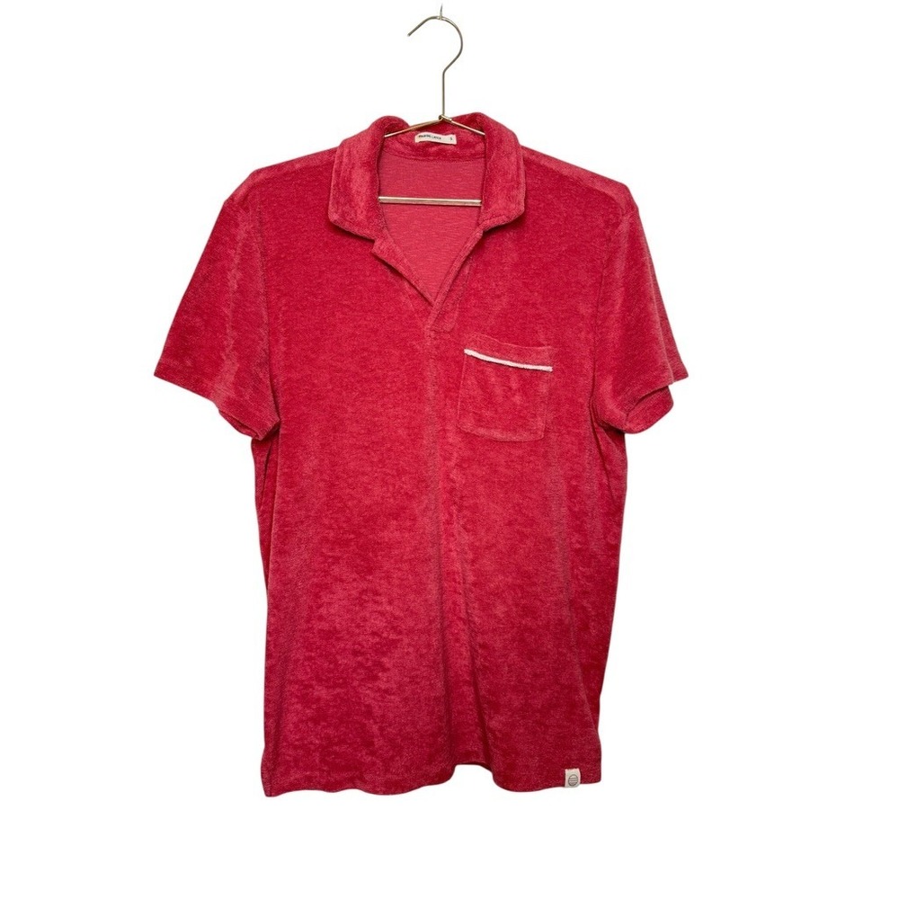 Marine Layer Red Terry Cloth Polo Shirt‎ Women S Resortwear Coastal